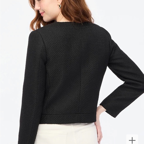 NWT J. Crew Factory Tweed Lady Jacket in Black, size 00 - Picture 6 of 7